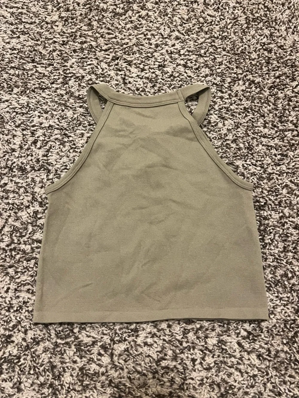Free People Intimately Bella Seamless Crop Tank in Olive Green - Picture 3 of 3